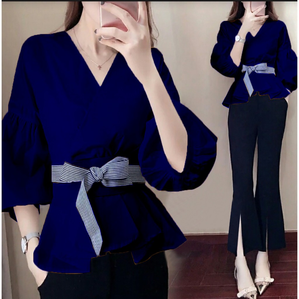 *[HNFK] Blouse Kimono Tata / Blouse Caca / Atasan Blouse Wanita / Blouse Murah / Blouse Korea