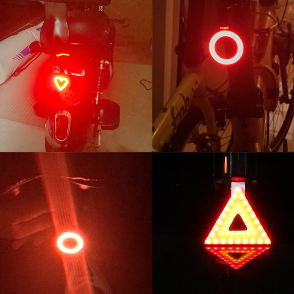 Zacro Lampu Sepeda Tail Light LED Bicycle Bone USB Charging - ZHA0097 - Black