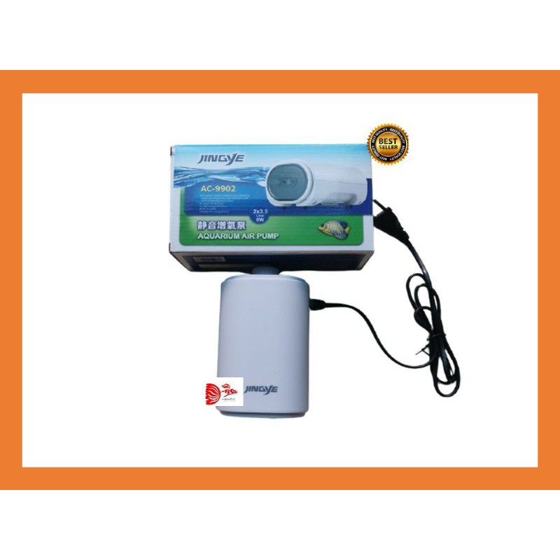 Vina Aquatic _ JINGYE AC-9902 AQUARIUM AIR PUMP AERATOR POMPA UDARA ANGIN GELEMBUNG