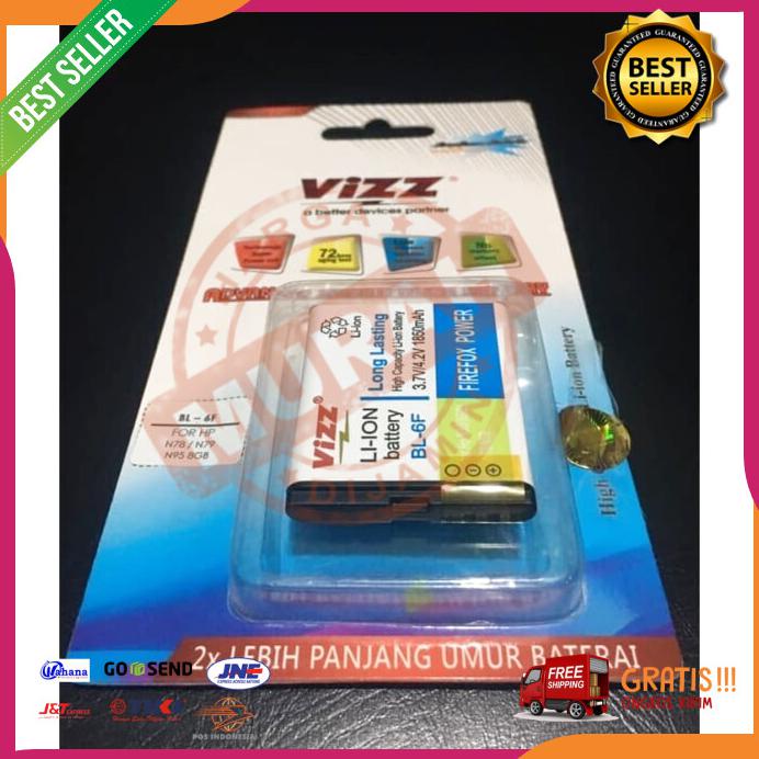 Acc Hp Baterai Nokia N78 N79 N95 8Gb Bl 6F 1850Mah Double Power Vizz