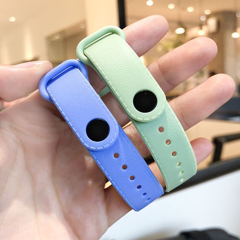 Strap Mi Band 3 /4 Tali Pengganti Xiaomi Mi Band 5 / 6 Tali Jam Motif Jahitan