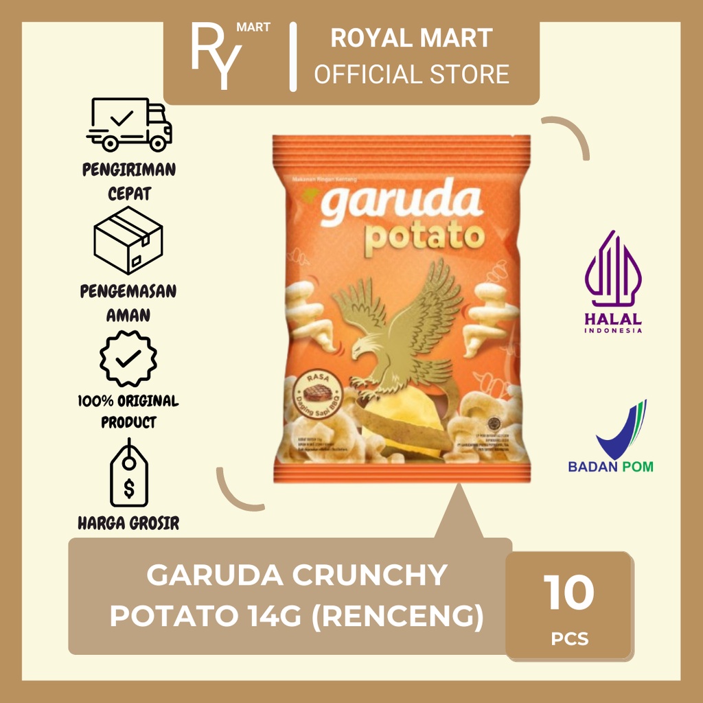 

Garuda Potato Daging Sapi BBQ 14G x 10's