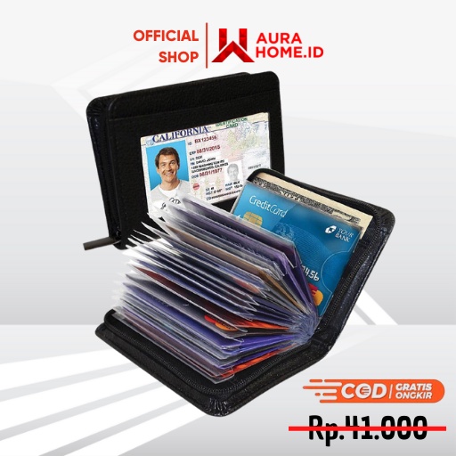 Dompet Kartu Kredit Secure RFID Blocking / Dompet Kartu Uang Atm Nama Ktp Emas Antam Id Card Wallet 