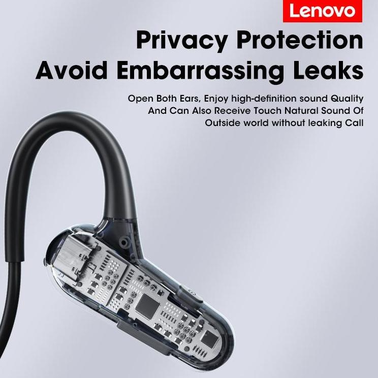 Barang Pilihan.. Lenovo XE06 Open Ear Sport Headset Bluetooth Air Bone Conduction IPX7 Tahan air