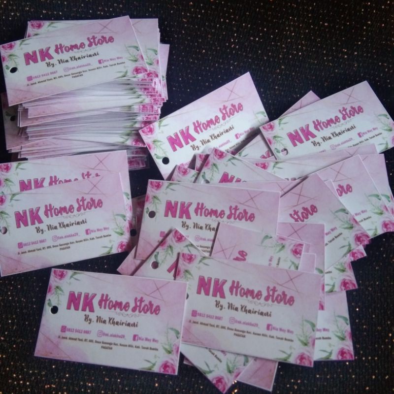 

(FREE TALI) Hangtag Label Baju Cantik 3x5cm