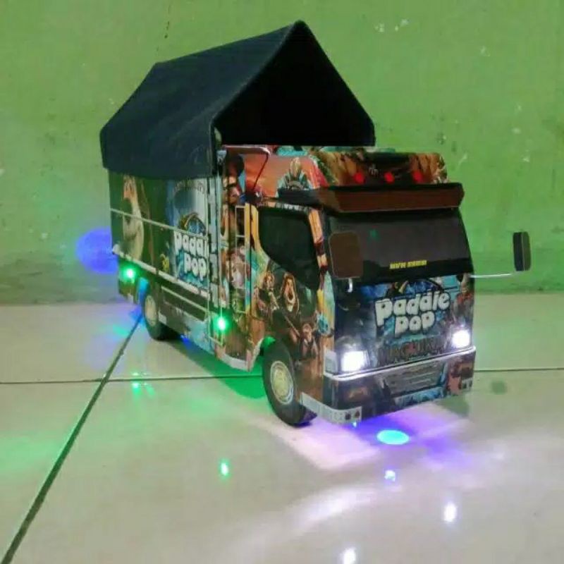Miniatur truk mainan truck anak paddle pop