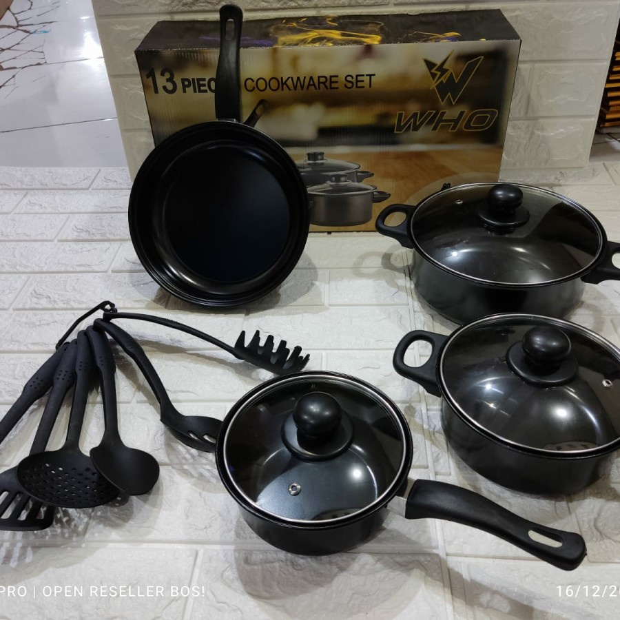 PANCI SET WARNA (13 PCS COOKWARE SET) PANCI WARNA SET LENGKAP DENGAN