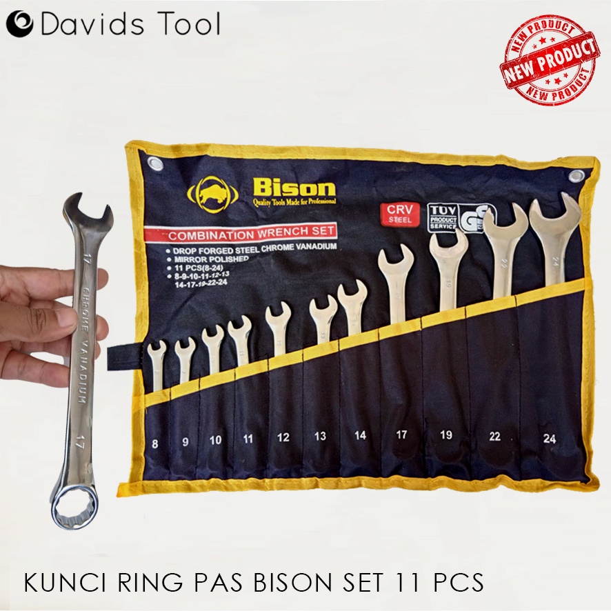 Kunci Ring Pas Set 11 Pcs Konci Bison 8 24 mm