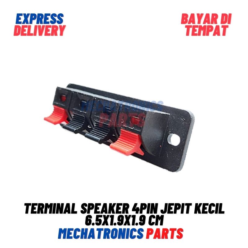 2PCS DEV-9500] TERMINAL SPEAKER 4PIN JEPIT KECIL 6.5X1.9X1.9 CM