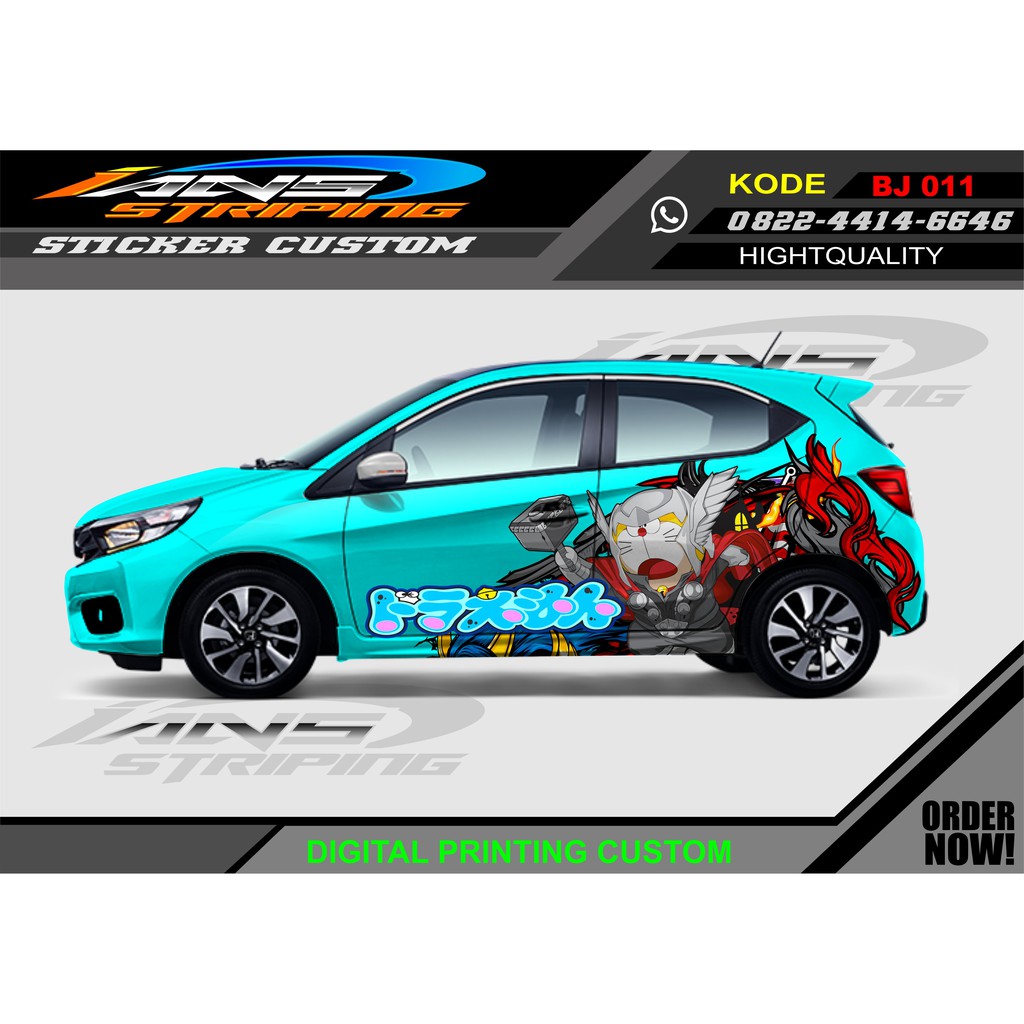 DECAL STICKER HONDA BRIO / PROMO STIKER MOBIL AGYA AYLA / STICKER HONDA JAZZ / STICKER DECAL MOBIL