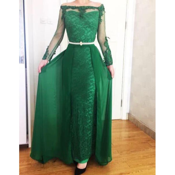 Kualitas Terbaik Ekor Lepas / Dress Ekor Terpisah/ Tambahan Ekor Sayap Long Dress MURAH