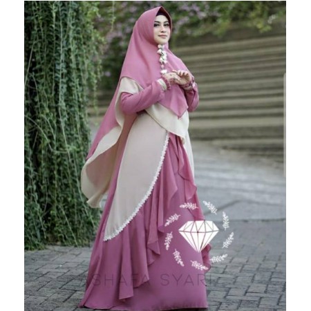 STOK LIMITED ABAYA ASHAFA FIT TO XL BAJU TERBARU ABAYA PUTIH GAMIS IBU SYARI ORI Murah Lebaran