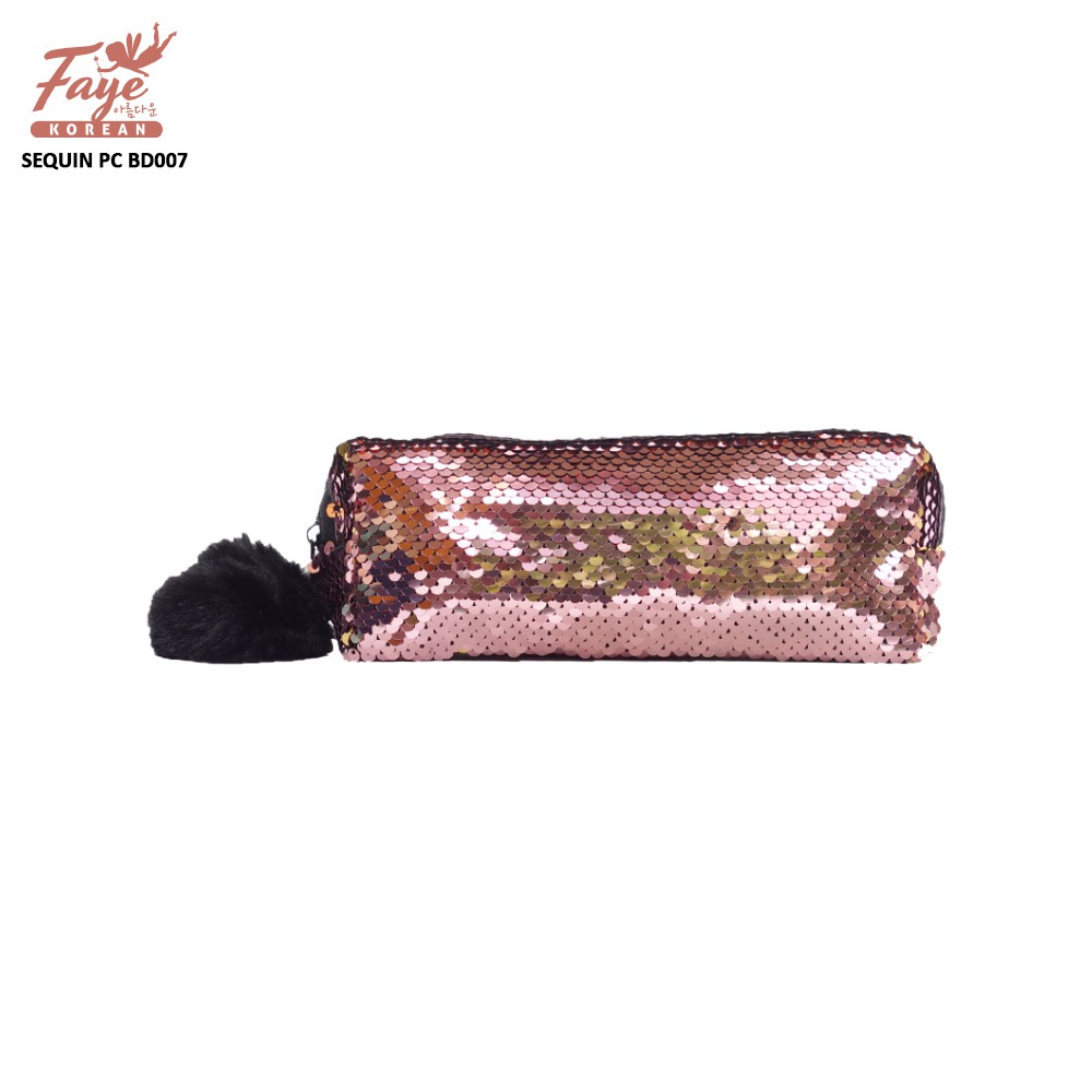 Skoola Tempat Pensil Sequin Manik BD007 Pencil Case