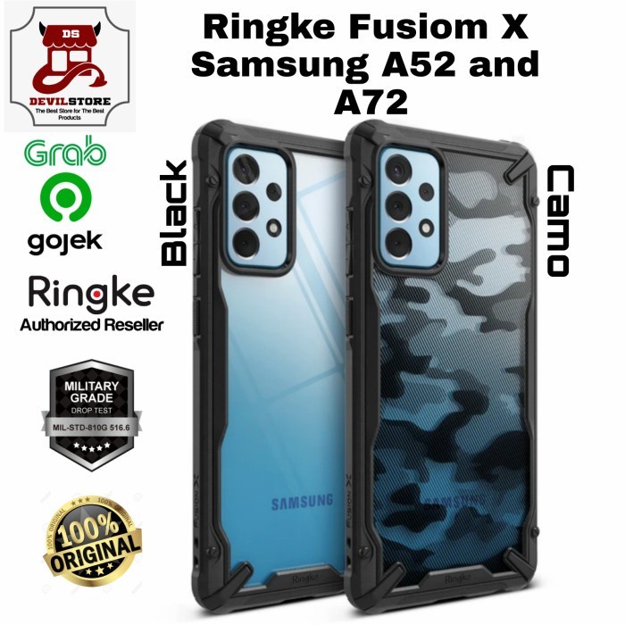 Case Samsung Galaxy A52s A72s RINGKE Fusion X Anti Crack Casing ORI