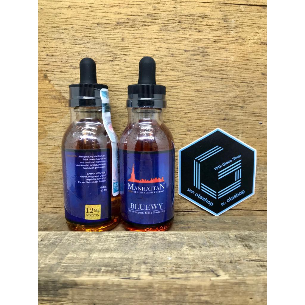 Manhattan Bluewy 60ml 3mg 6mg 9mg 12mg 18mg 24mg liquid vape vapor pod pods pita cukai DTL - MTL