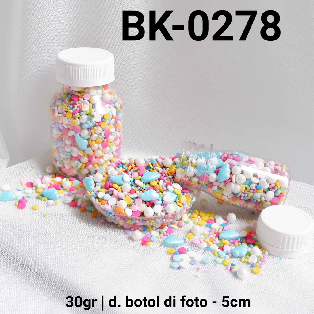

BK-0278 Sprinkles sprinkle springkel 30gr awan mutiara warna warni yamama baking grosir murah sprinkles cake dekorasi mutiara trimit decoration story sprinklestory sprinklesstory sprinkle story yamama baking