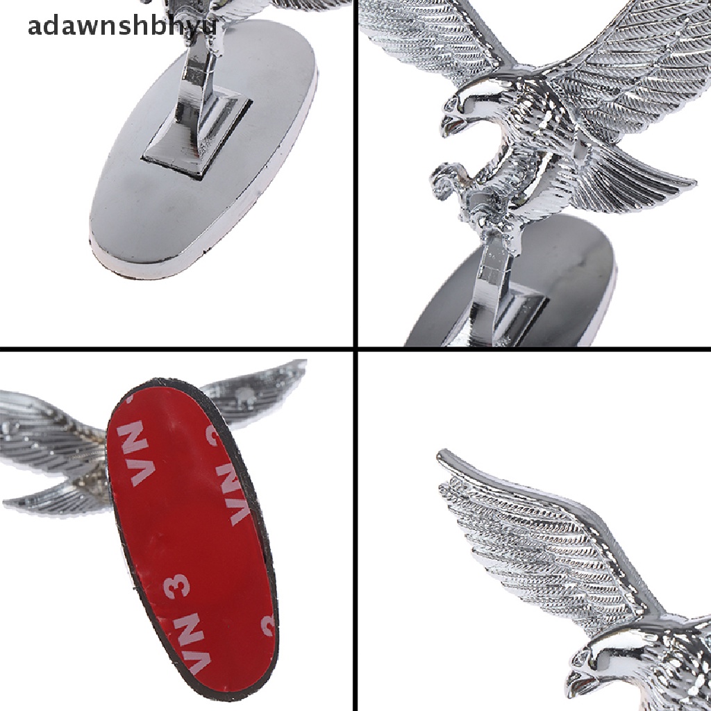 Adawnshbhyu Penutup Depan Mobil Chrome Kap Ornamen Lencana 3D Emblem Angel Eagle Untuk Mobil Otomatis