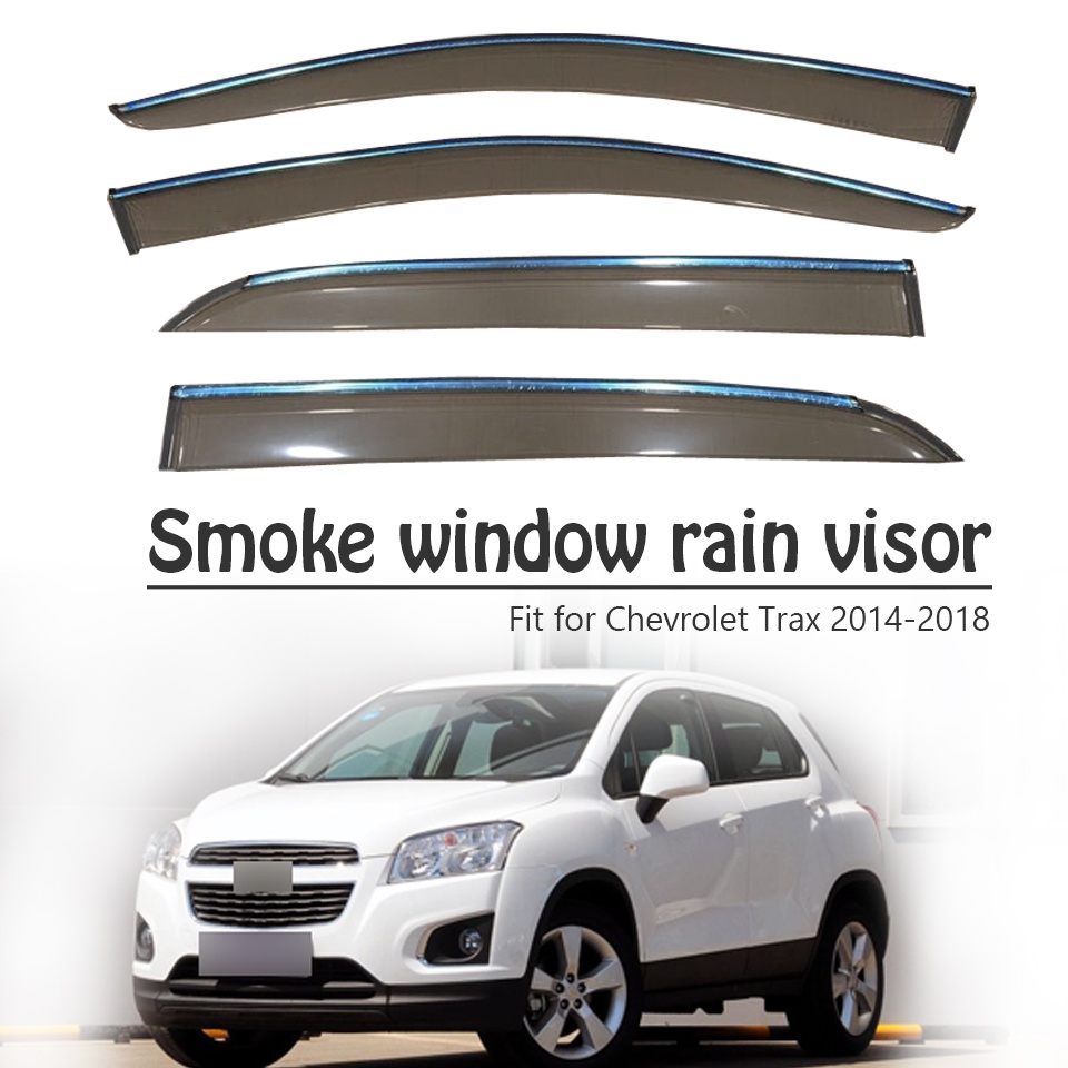 1 Set Visor Pelindung Jendela Mobil Chevrolet Trax Bahan ABS 2014-2018