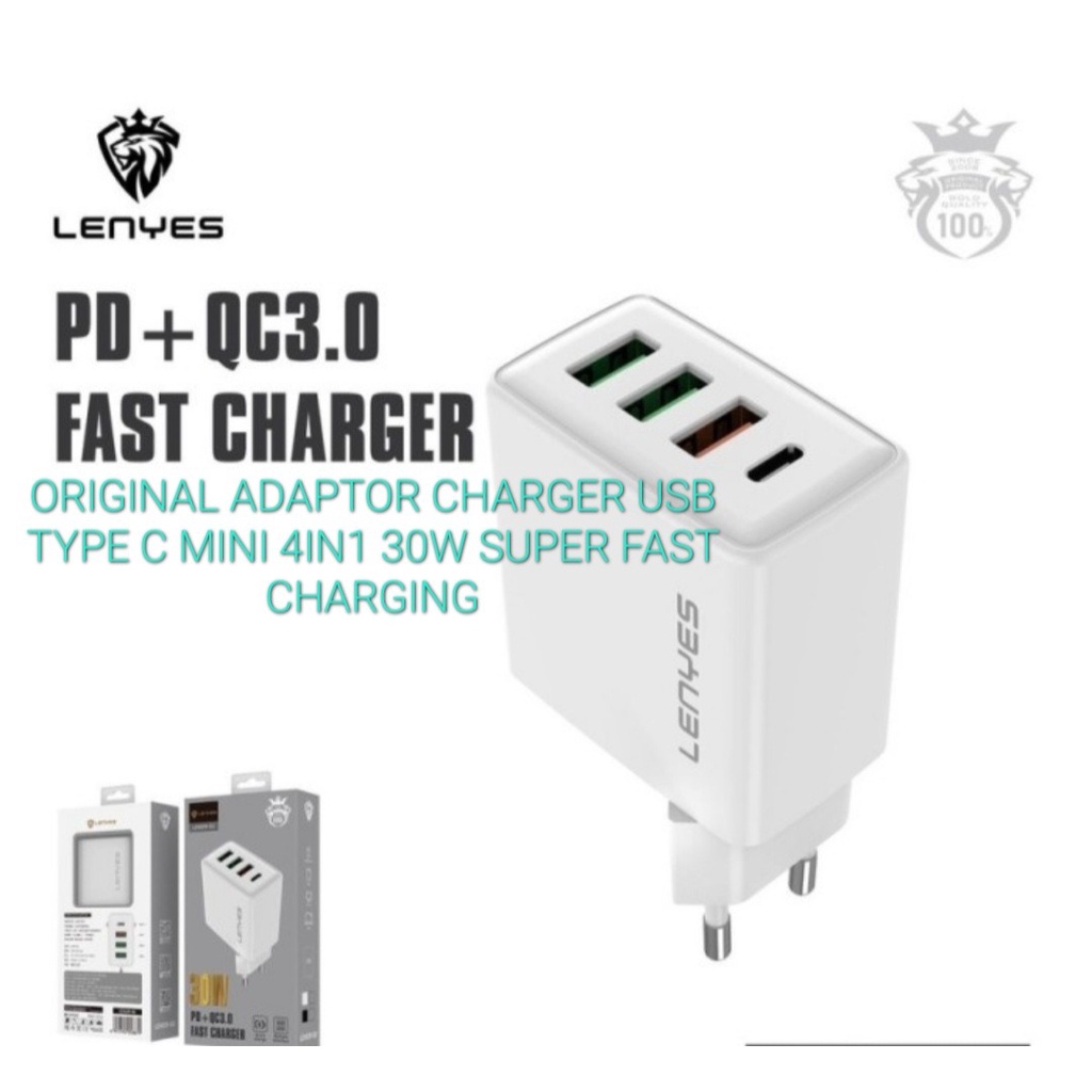 J443 BATOK CHARGER 4IN1 30W UNIVERSAL USB TYPE C DAN A FAST CHARGING 3A ADAPTOR CHARGER VOOC TIPE HP CAS CASAN TRAVEL FLASH CHARGE QUICK QUALCOM ADAPTER ADAPTIVE KABEL DATA ANDROID HANDPHONE QUALLCOM VOLT GADGET TC POWER SMART Pengisian cepat teknologi