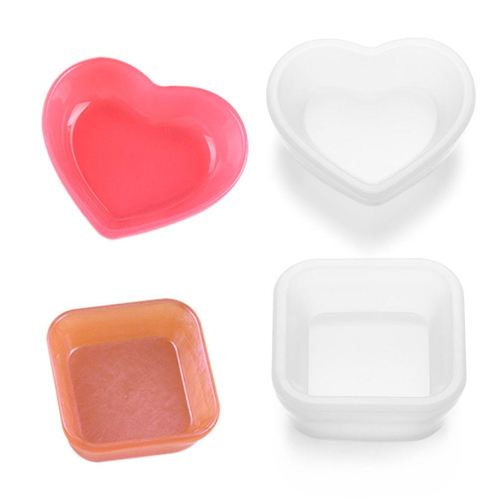 Chookyy Cetakan Resin Transparan Love Hati Alat Membuat Perhiasan Square Dish