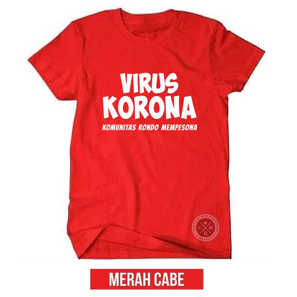Kaos Virus Corona Cotton Carded Lengan Pendek Dan Panjang Unisex