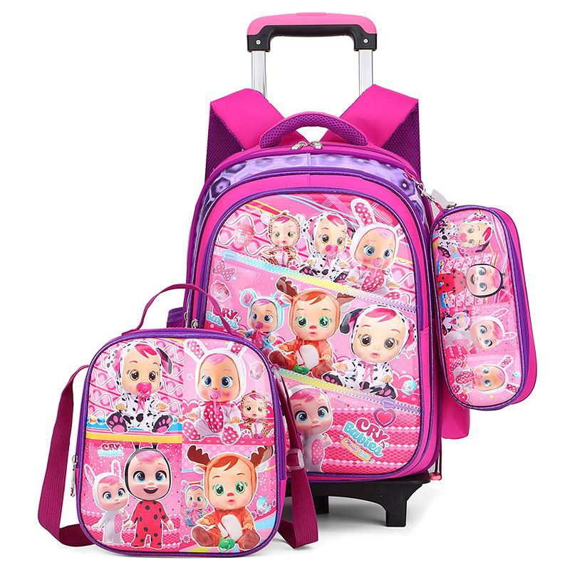 (COD) Vyctoria VOS0005 Tas Trolley Anak 3in1 Koper Troli Anak Tas Sekolah Import Promo JT0005 0005