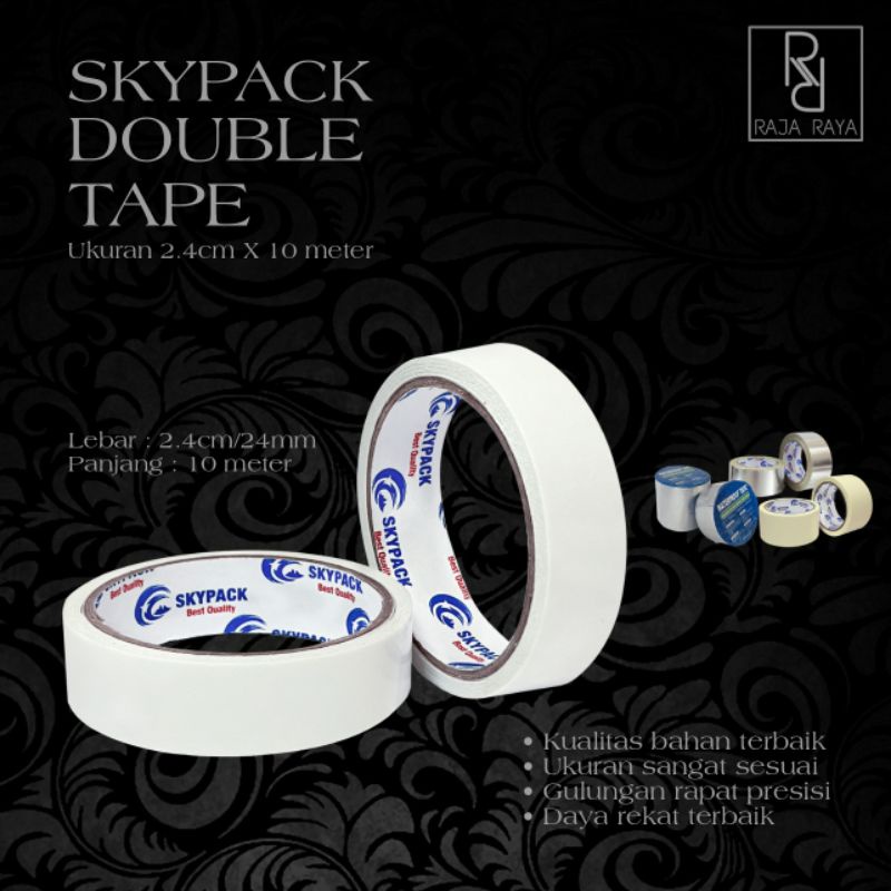 

[⚜️RR⚜️] DOUBLE TAPE 2.2cm X 10y/ isolasi double tape 22mm X 10 yard