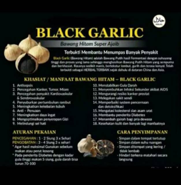 Bawang Lanang/Tunggal/Black Garlic Izaura