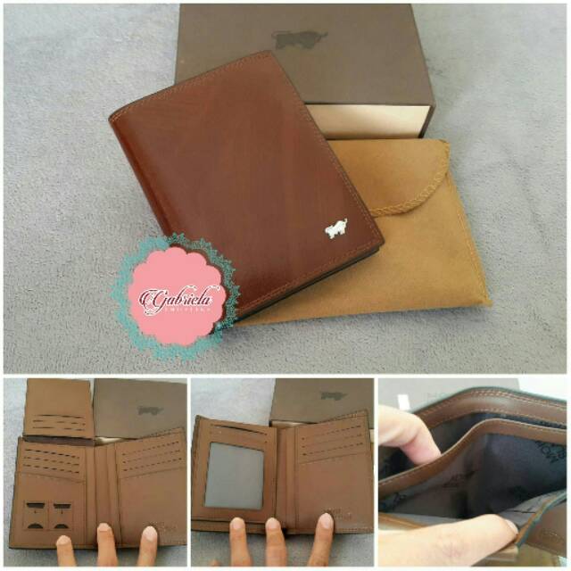 BRAUN BUFFEL STAND LOGO WALLET