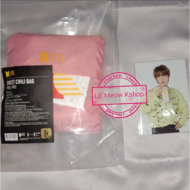 [READY STOCK] BTS x McD SWEET CHILI BAG + POB PC GIFT JIN