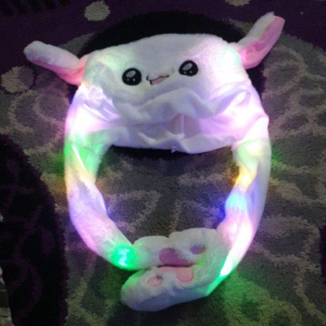 [ready Gosend] Dancing Topi Led Tiktok / Dancing Hat Bunny/ Topi Kuping Lampu / Topi Lampu Led