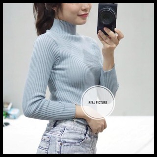 Best Product Baju  Turtleneck Rajut  Lengan Panjang  