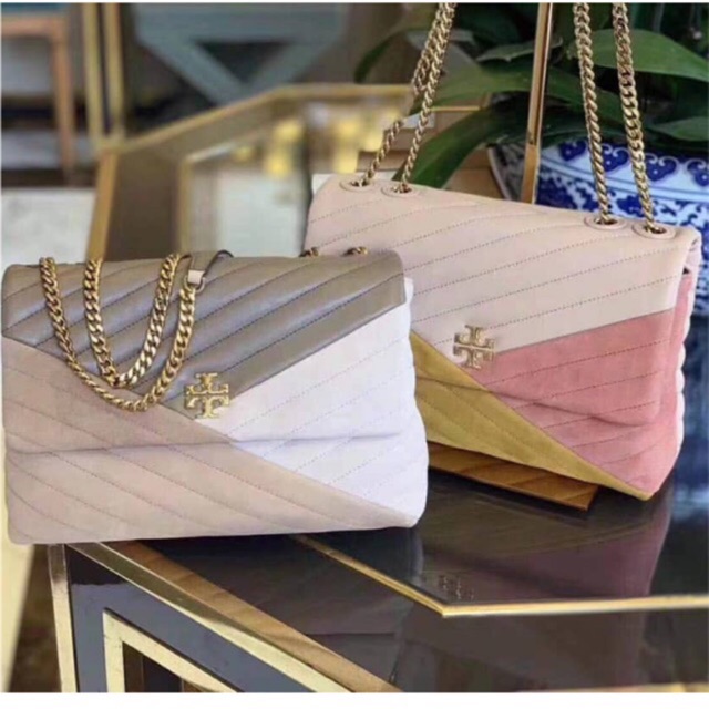 TERMURAH TORY CHEVRON  bURCH MIXED KIRA CONVERTIBLE BAG ORIGINAL