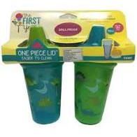 The First Years Stackable 9oz Spout Sippy Cups 2pk Biru - Hijau