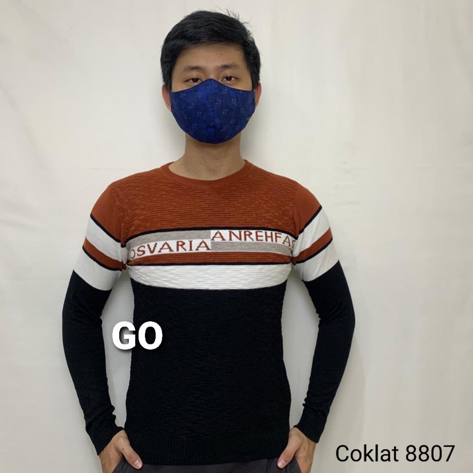 gof IMPORT SWEATER 8807 ECV Pakaian Pria Outerwear Sweater Original Lengan Panjang