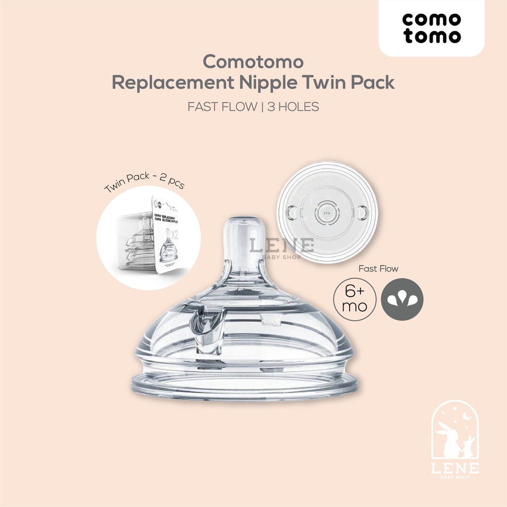 Comotomo Replacement Nipple Twin Pack – Botol Susu Bayi