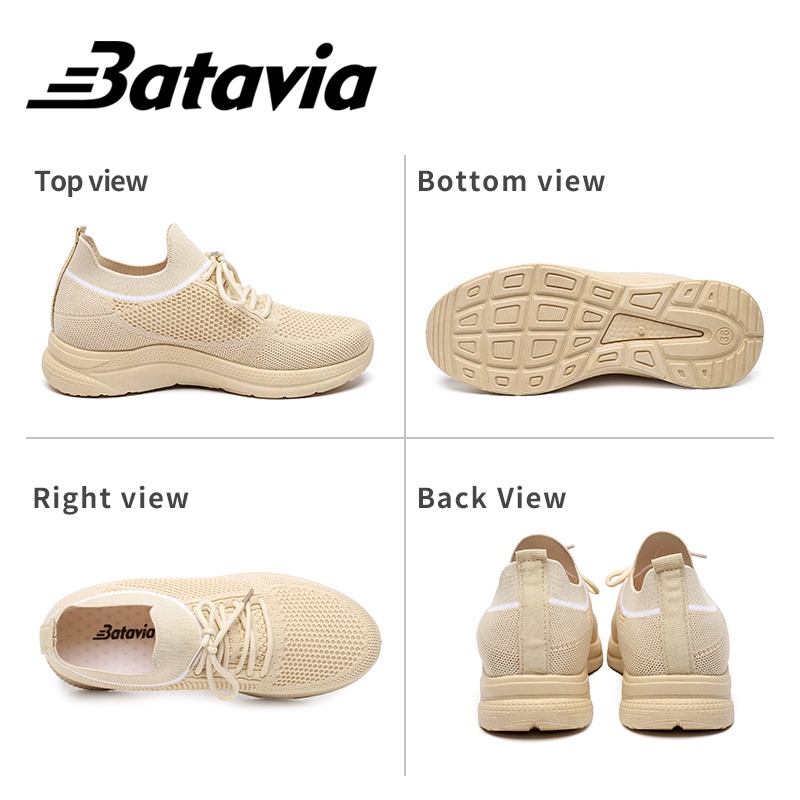 Batavia Sepatu wanita sneakers impor premium perempuan terbaru rajut adem antislip antiaus  olahraga Batavia Fashion Sepatu A137A138-4