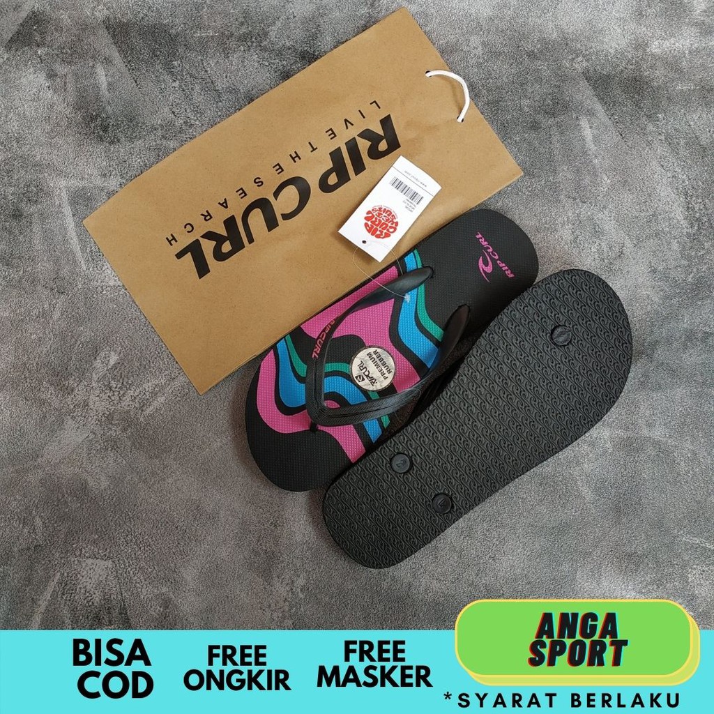 SANDAL JEPIT RIPCURL / SENDAL DISTRO PRIA / SENDAL SURFING COWOK / SANDAL KASUAL MOTIF GELOMBANG