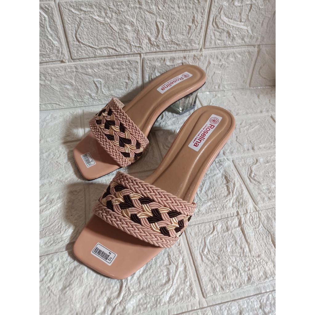NEW- Sandal Rajut IMPORT Hak Kaca TERPOPULER