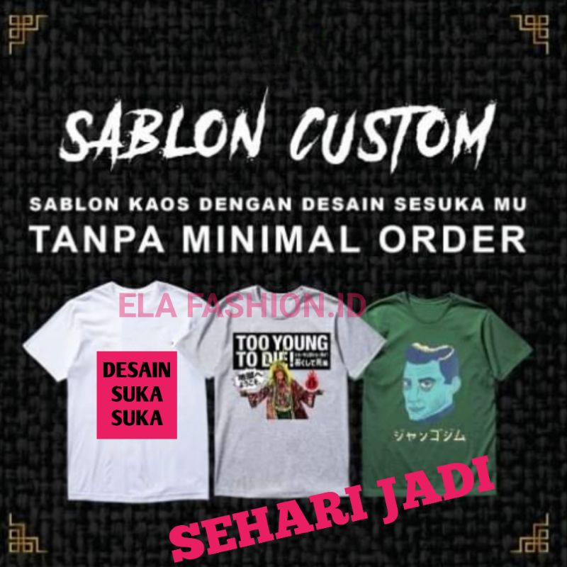 Kaos Custom Sablon Custom Kaos Sablon Dtf Satuan Desain Sendiri Bikin Baju Kaos Partai Komunitas Cou