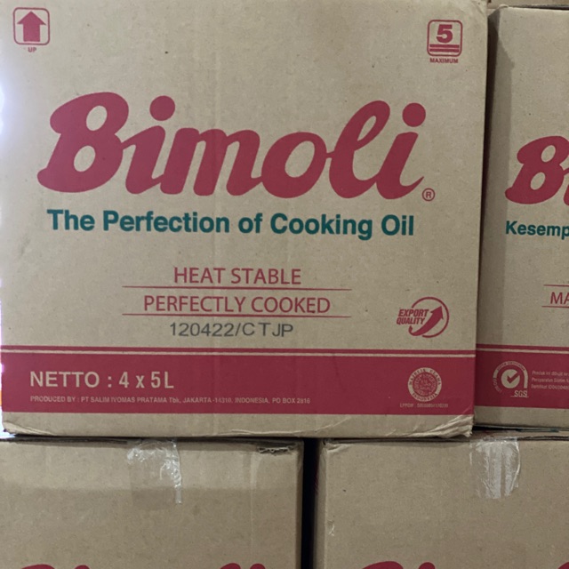 

Minyak Goreng Bimoli 4x5 Liter Dus
