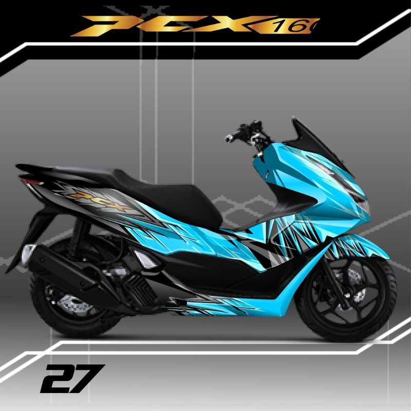 Decal Sticker Honda PCX 160 2021 Fullbody - Dekal Striping PCX 160 Variasi Custom Bike Stile Tosca 2
