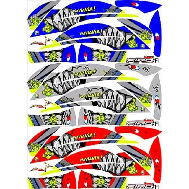 Striping Fino 125 Fi Variasi Yamaha Sticker Stiker Scotlite Skotlet Motor List Li Body Lis List Body