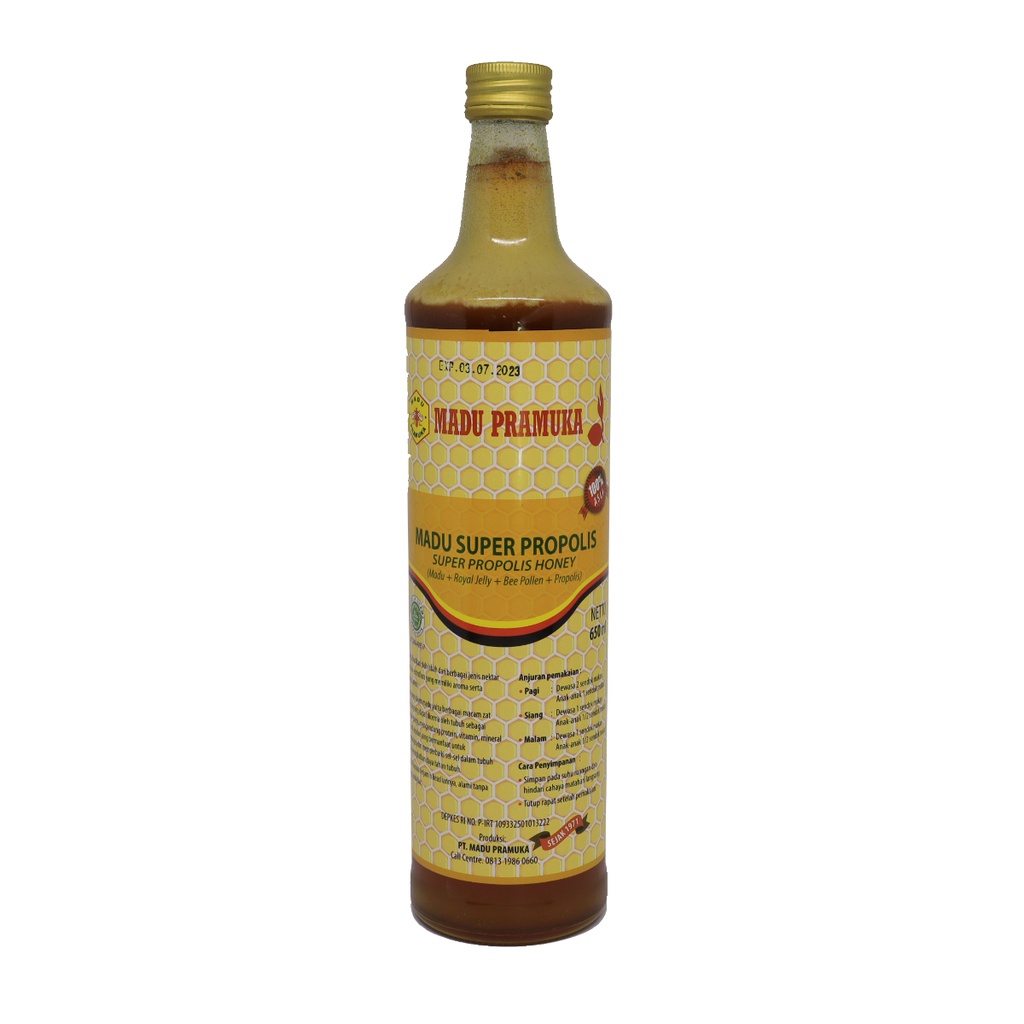 

PROMO MADU ASLI PRAMUKA SUPER PROPOLLIS 650 ML ORIGINAL SEGEL PROPOLIS