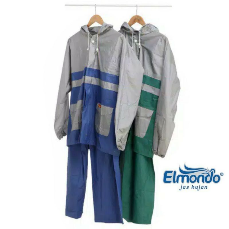 ✓✓ PROMO ✓✓ Jas Hujan Elmondo Setelan Jaket Celana New Kombinasi 905