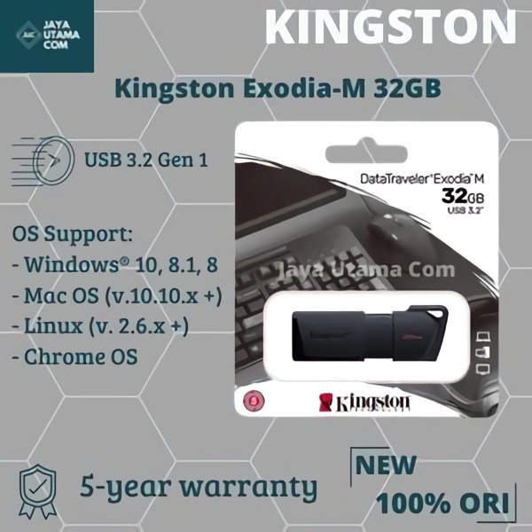 FLASHDISK KINGSTON DATATRAVELER DT-EXODIA M - 32GB DTXM USB 3.2 ORI