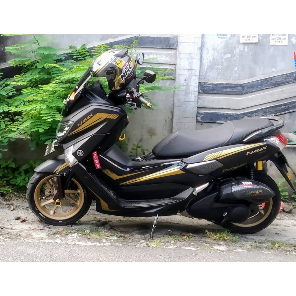 Striping Cutting stiker Nmax Hitam - Gold 032 | Shopee Indonesia