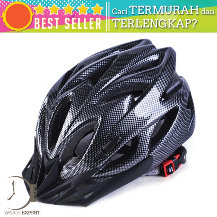 COD Helm Sepeda Model Carbon Bicycle Road Bike Helmet EPS Foam PVC Shell