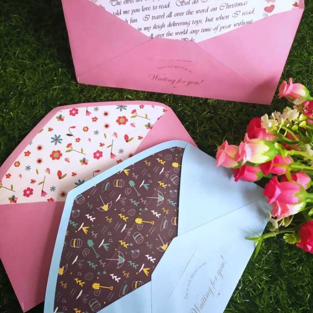 

Amplop surat/ kartu ucapan/WEDDING BLUE FLOWERS SERIES