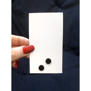 1PASANG kanan kiri ANTING MAGNET HITAM POLOS PREMIUM BY 1PASANG kanan kiri ANTING MAGNET HITAM POLOS PREMIUM BY